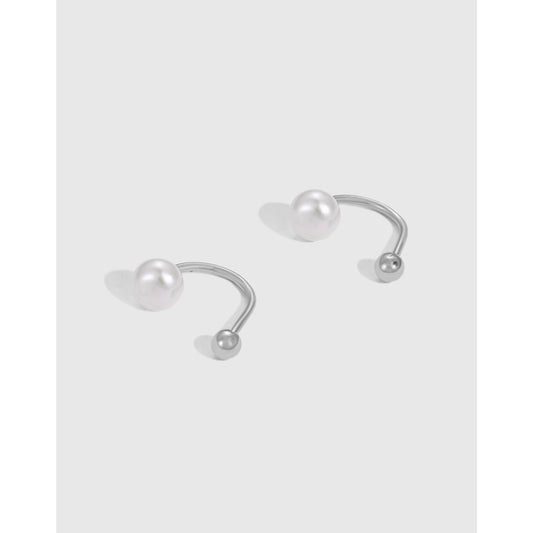 Pearl Charm Earrings | 925 Silver